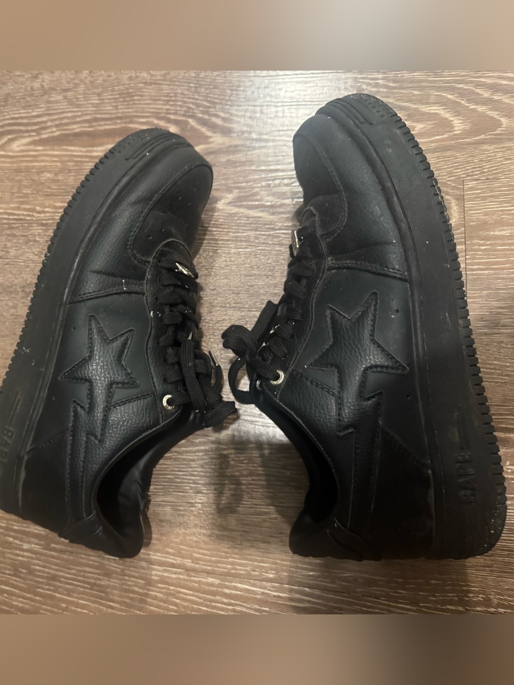 Men’s all black BAPE STA size us 11